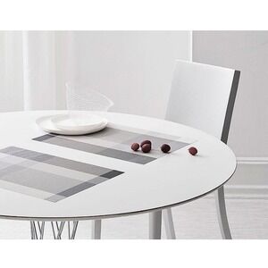 Chilewich Dove Geometric Stripe Chroma Rectangular Placemat 14"x19" Set of 3